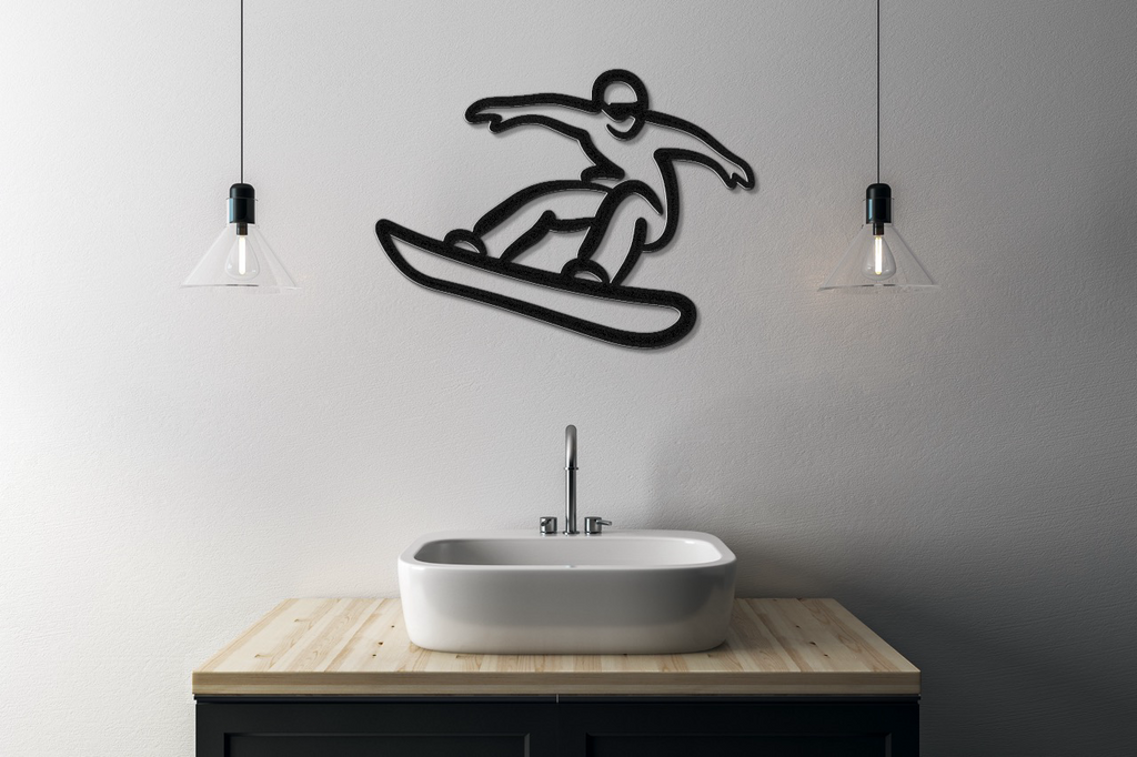 Snowboarding Metal Wall Art