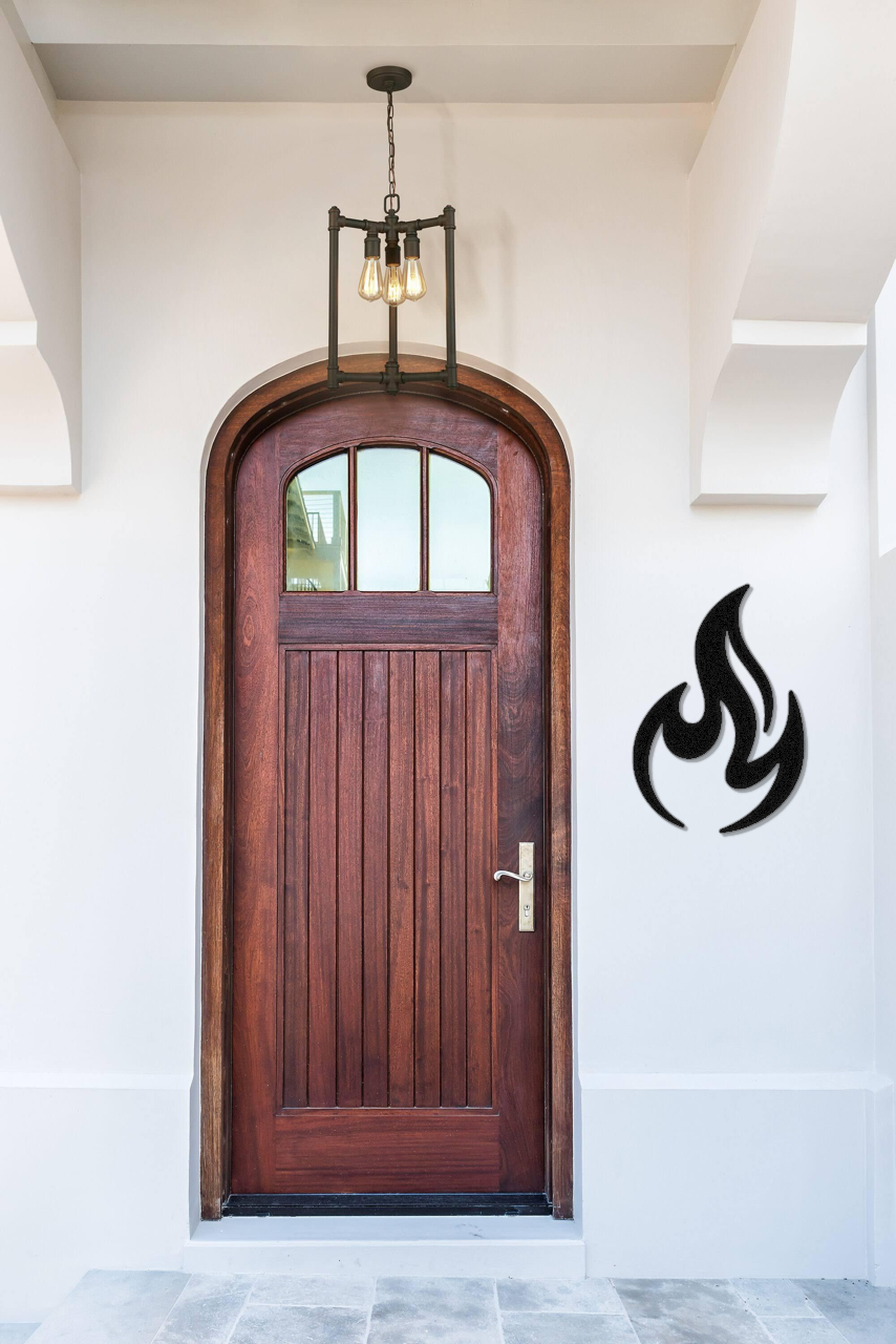 Abstract Fire Metal Wall Art