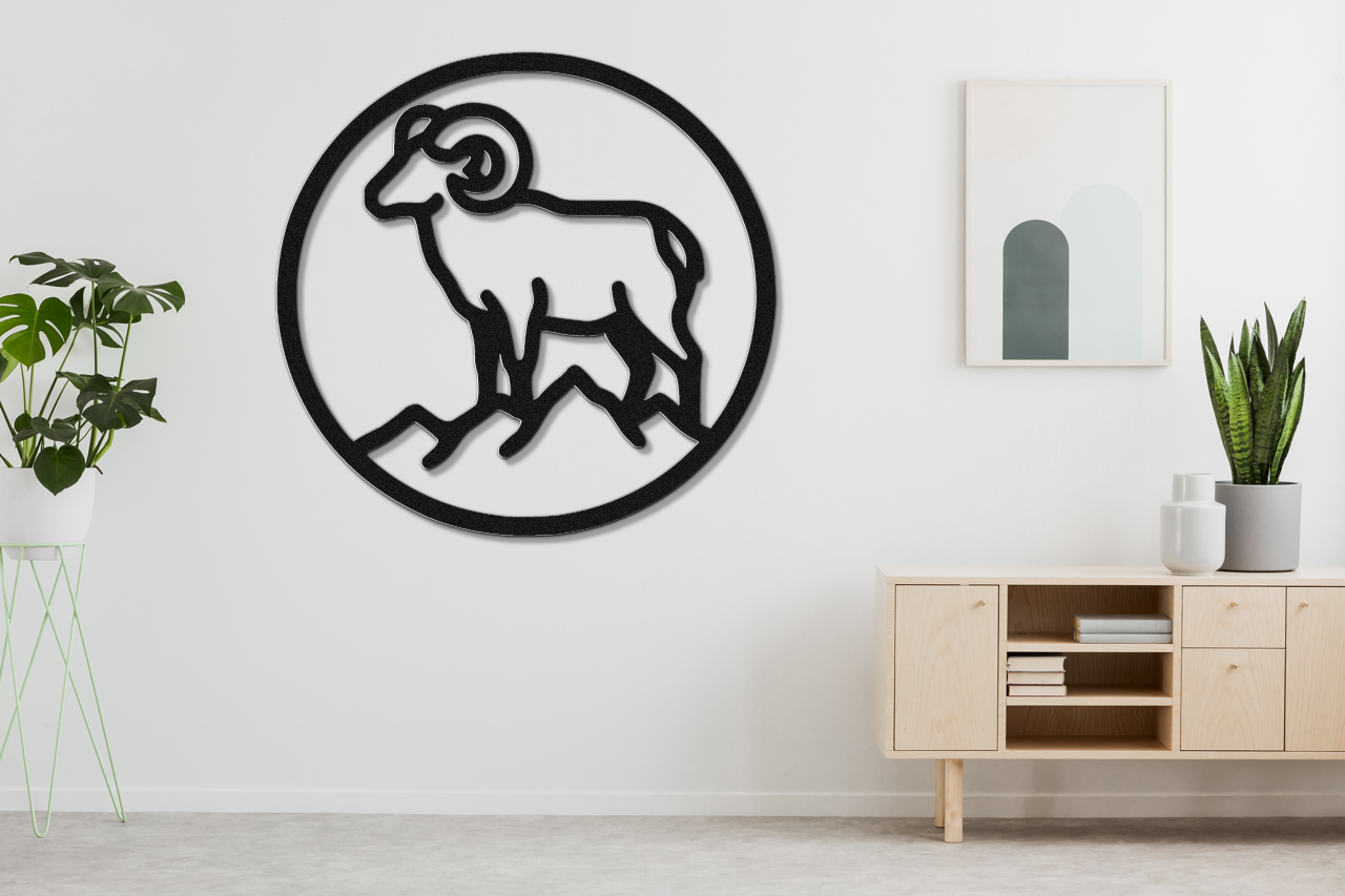 Bighorn Sheep Metal Wall Art