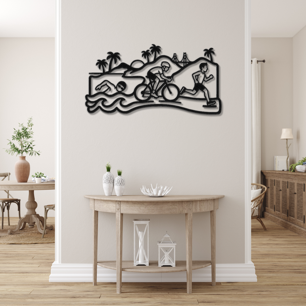 Santa Cruz Triathlon Metal Wall Art