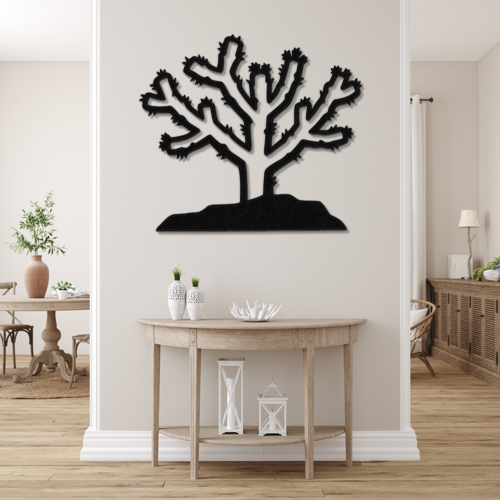 Cholla Cactus Metal Wall Art