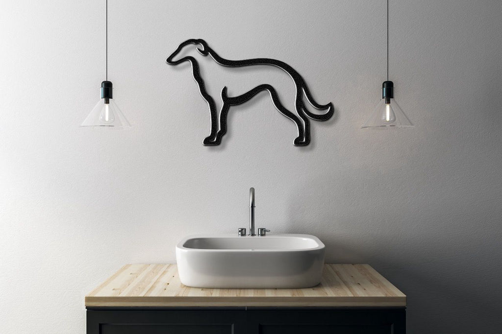 Borzoi Dog Metal Wall Art
