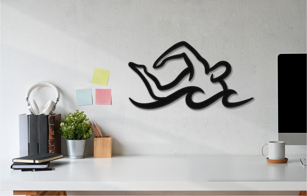 Swimmer Metal Wall Art