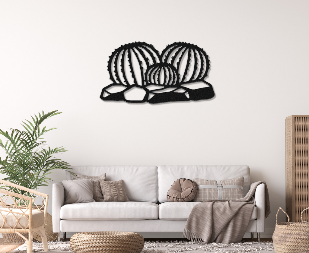 Barrel Cactus Metal Wall Art