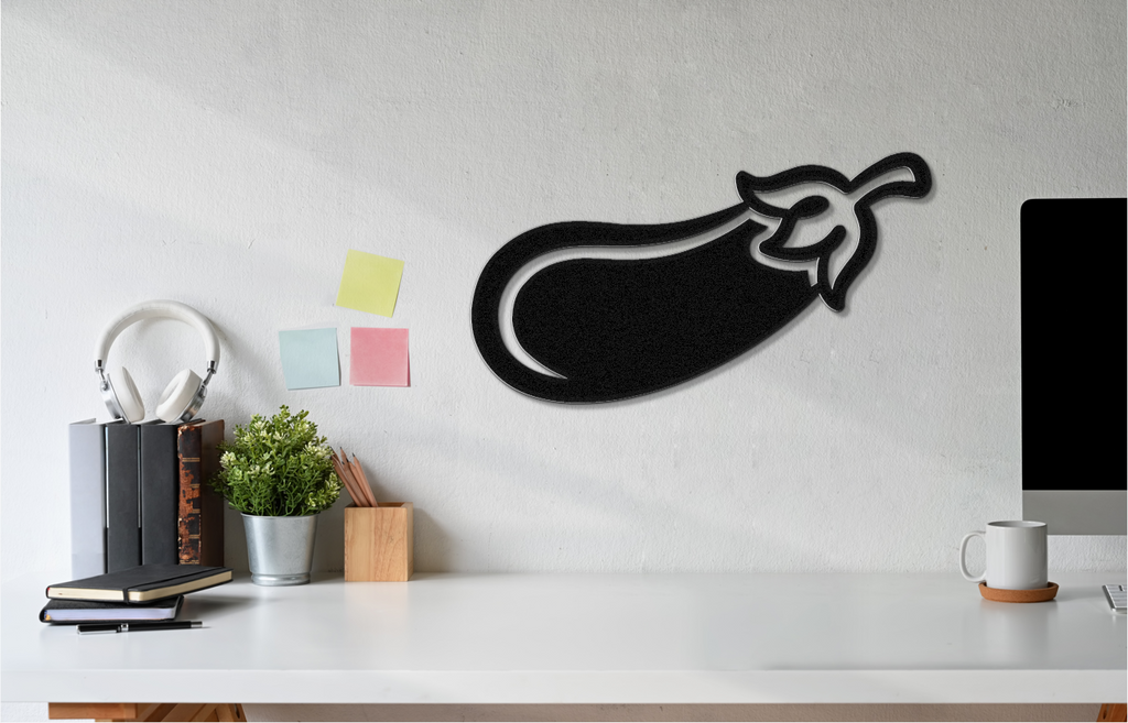 Eggplant Metal Wall Art