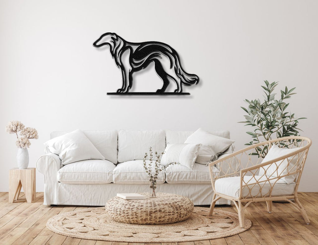 Borzoi Dog Metal Wall Art