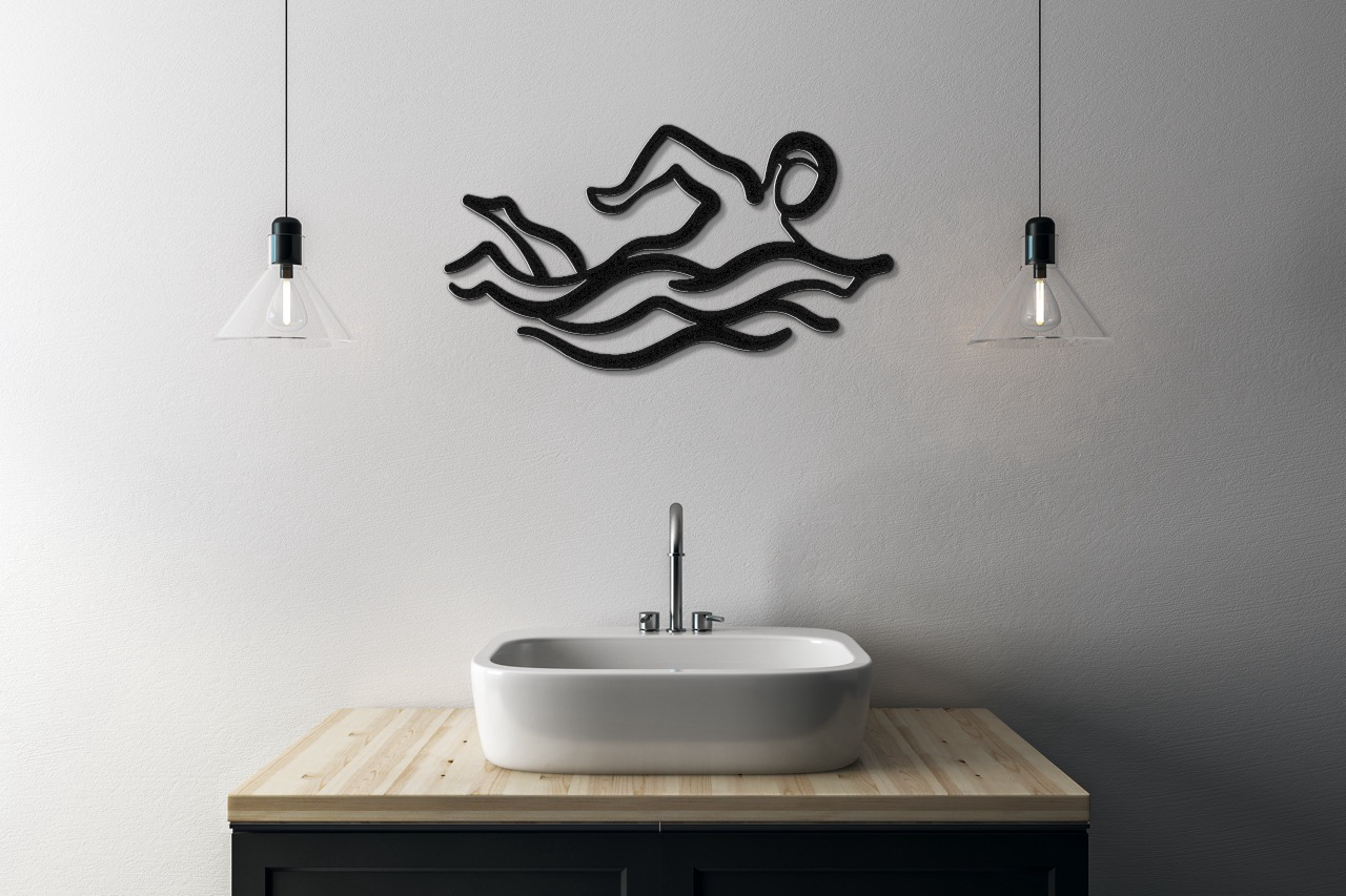 Swimmer Metal Wall Art