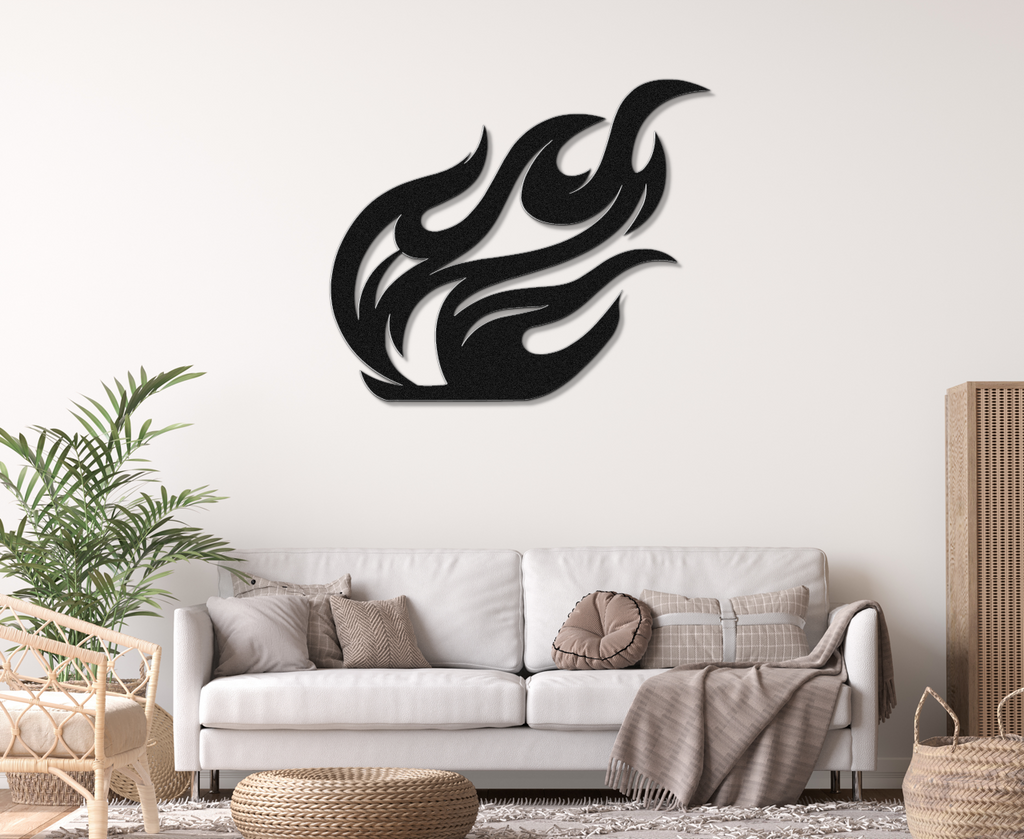 Abstract Fire Metal Wall Art