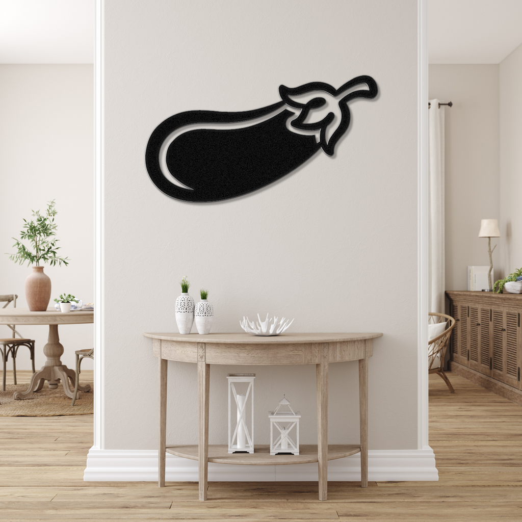 Eggplant Metal Wall Art