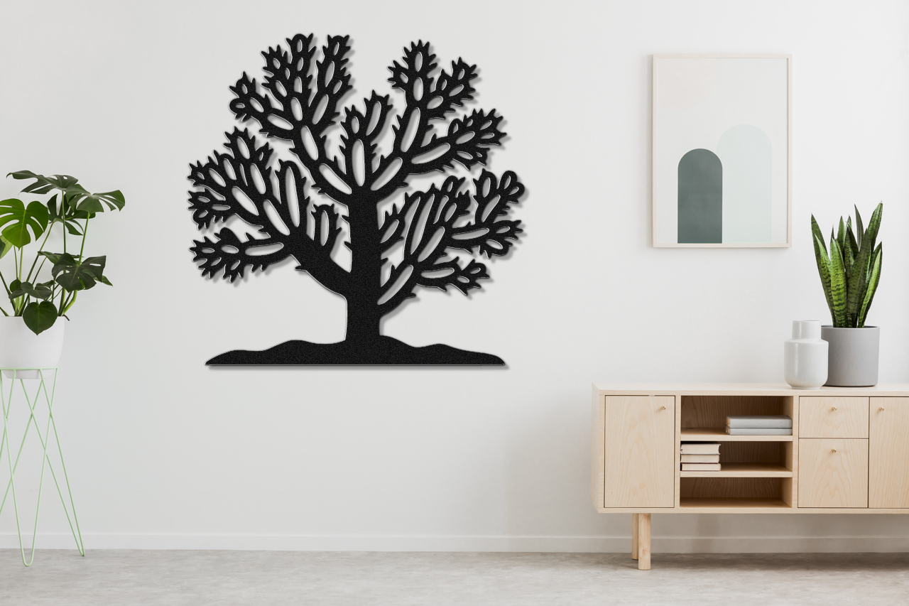 Cholla Cactus Metal Wall Art