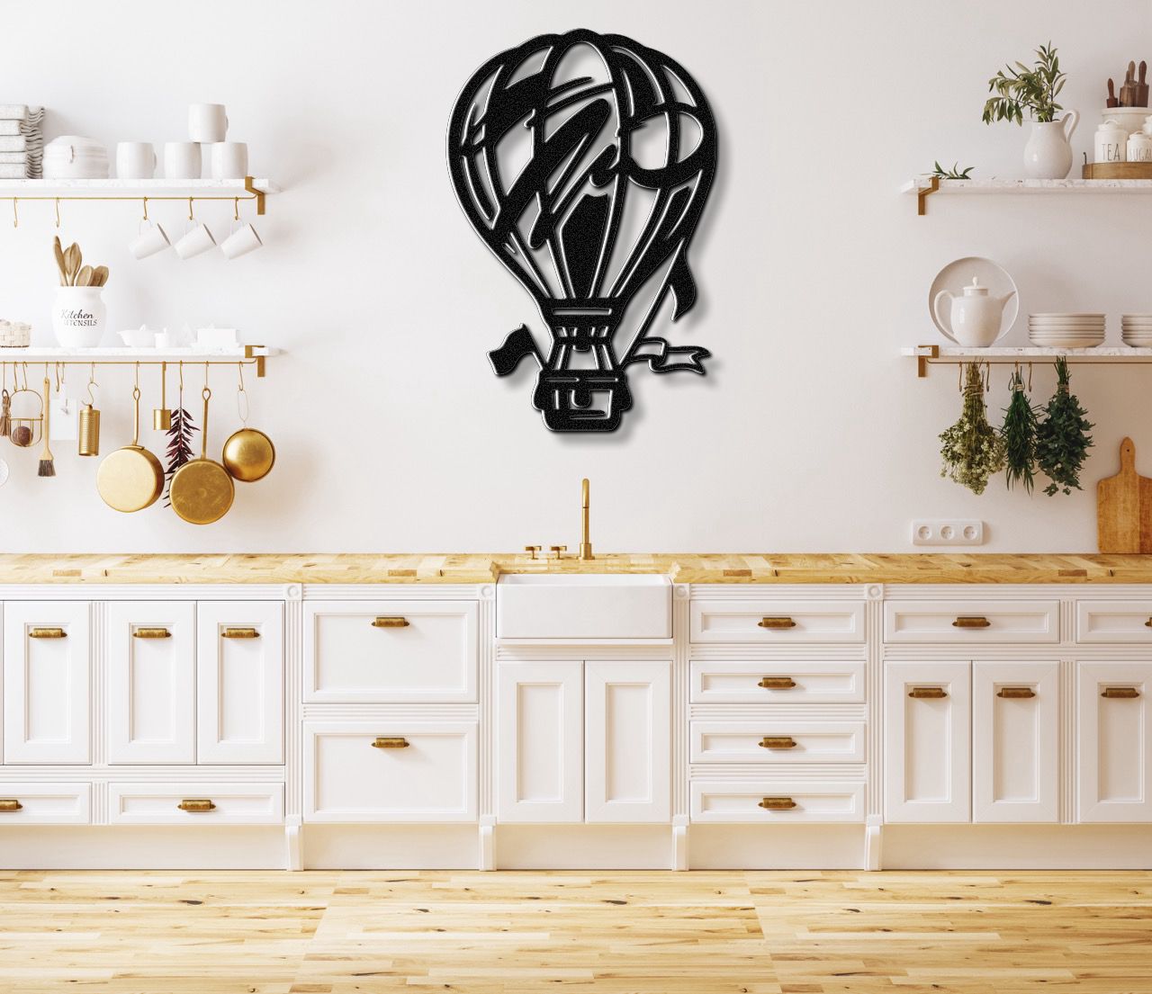 Hot Air Balloon Metal Wall Art