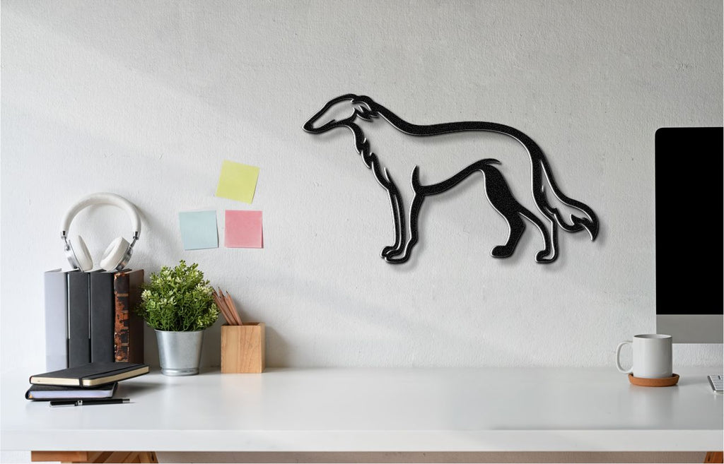 Borzoi Dog Metal Wall Art