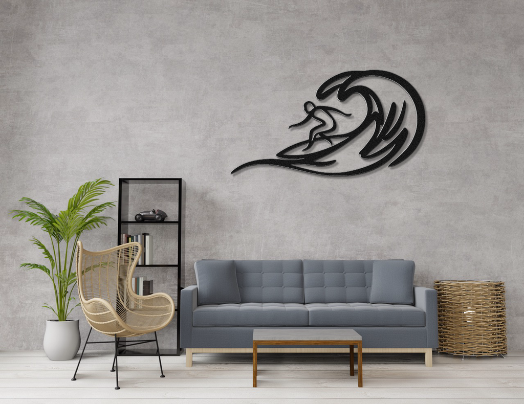 Surfer Metal Wall Art