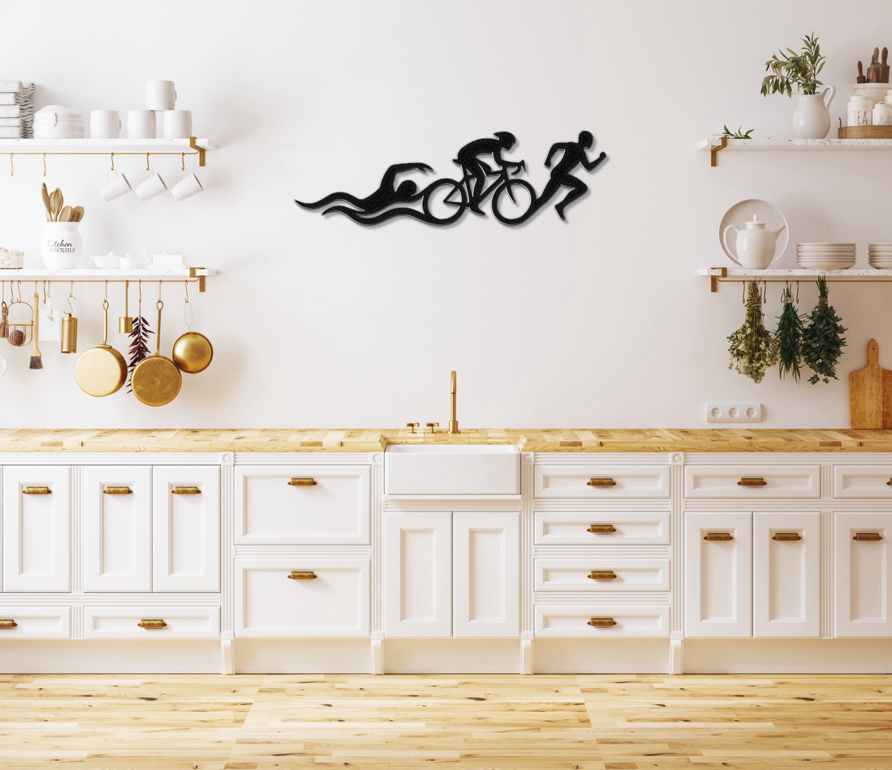 Triathlon Metal Wall Art
