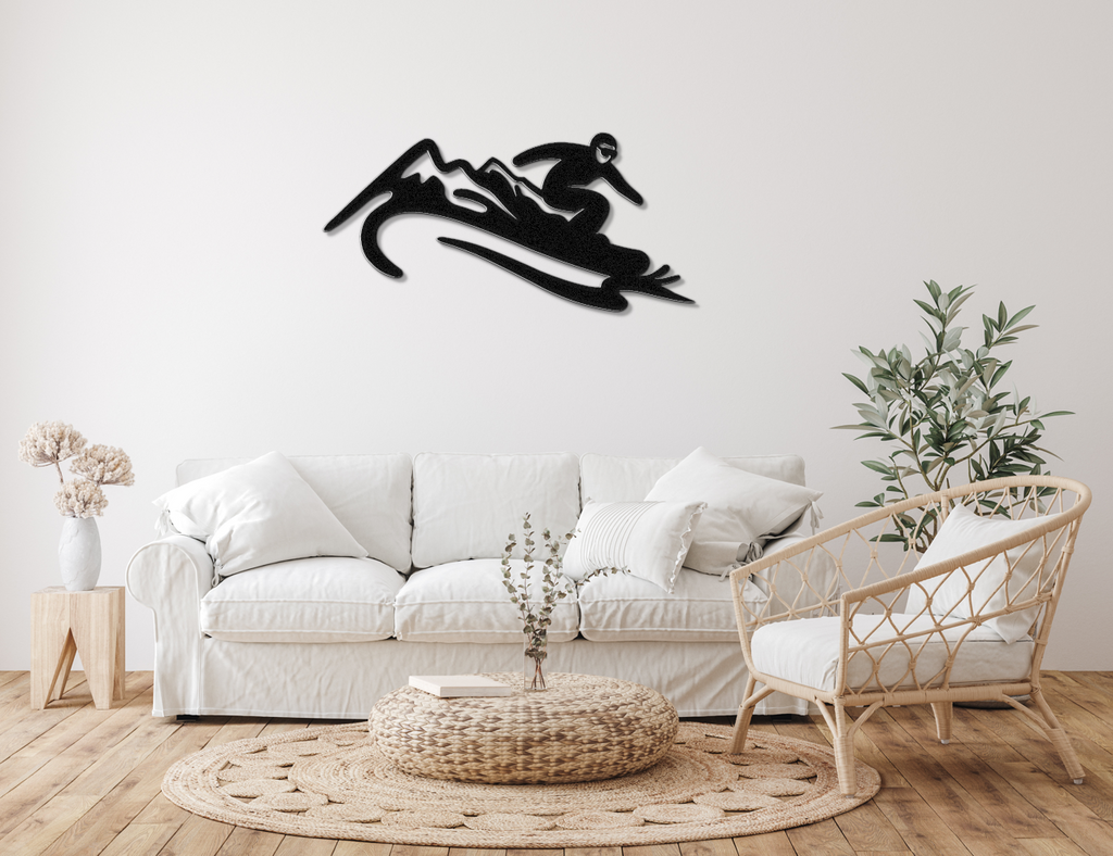 Snowboarding Metal Wall Art