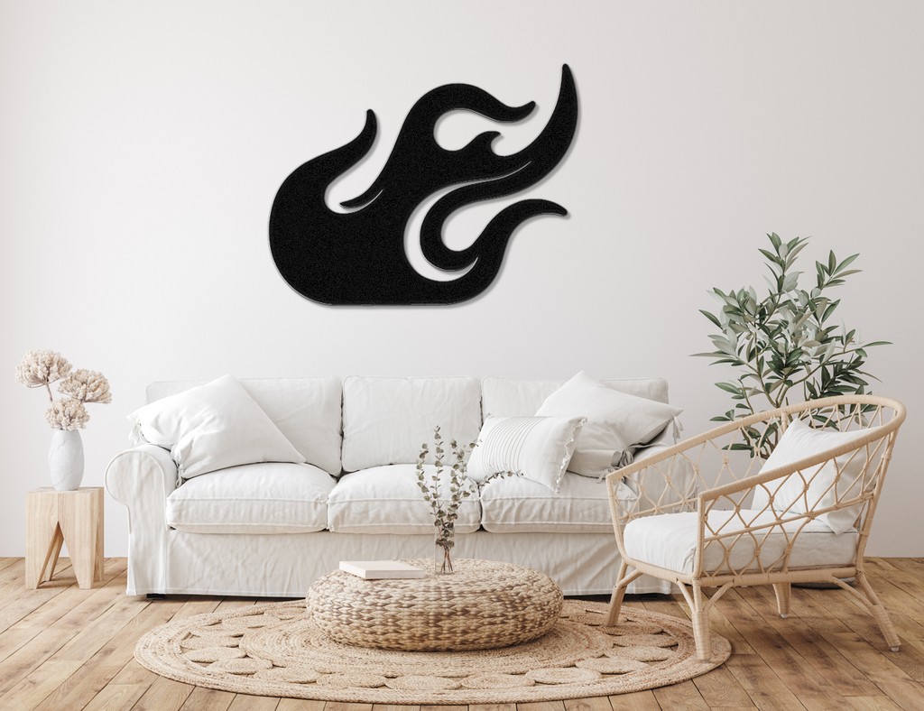 Abstract Fire Metal Wall Art