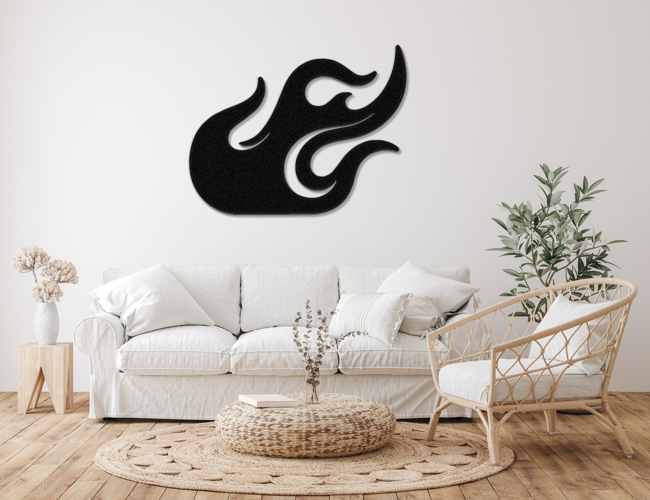 Abstract Fire Metal Wall Art