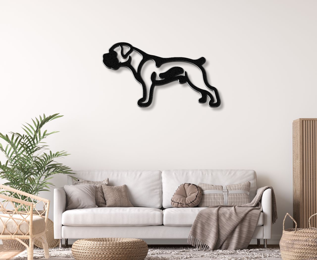 Boxer Dog Metal Wall Art