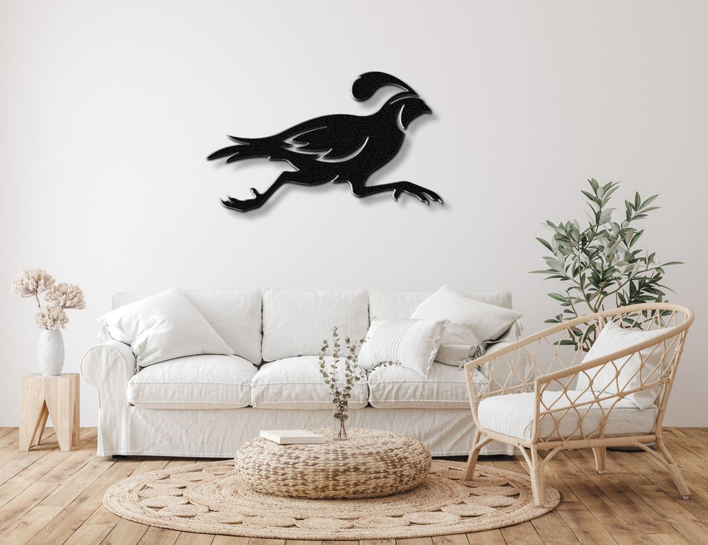 Running Quail Metal Wall Art