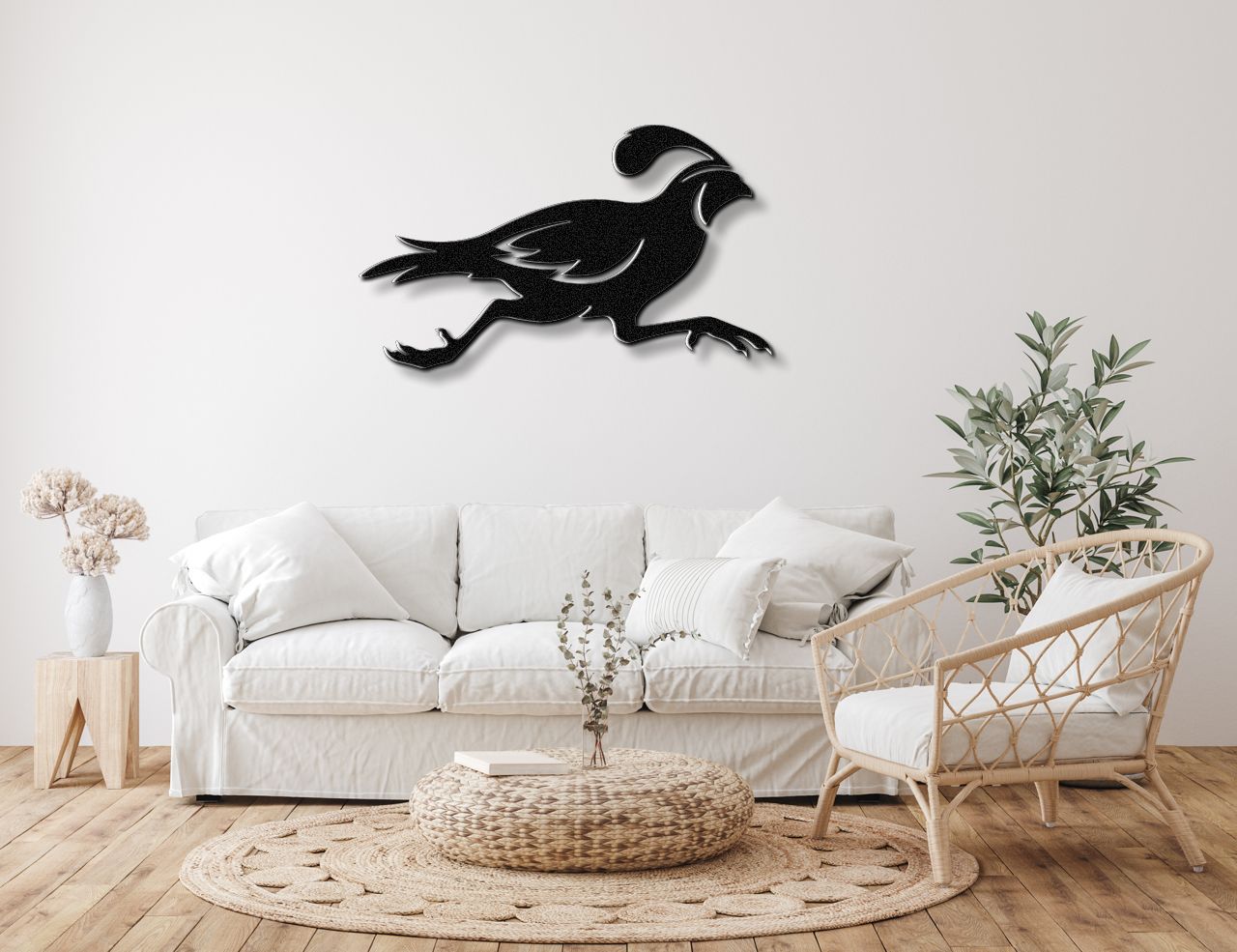 Running Quail Metal Wall Art