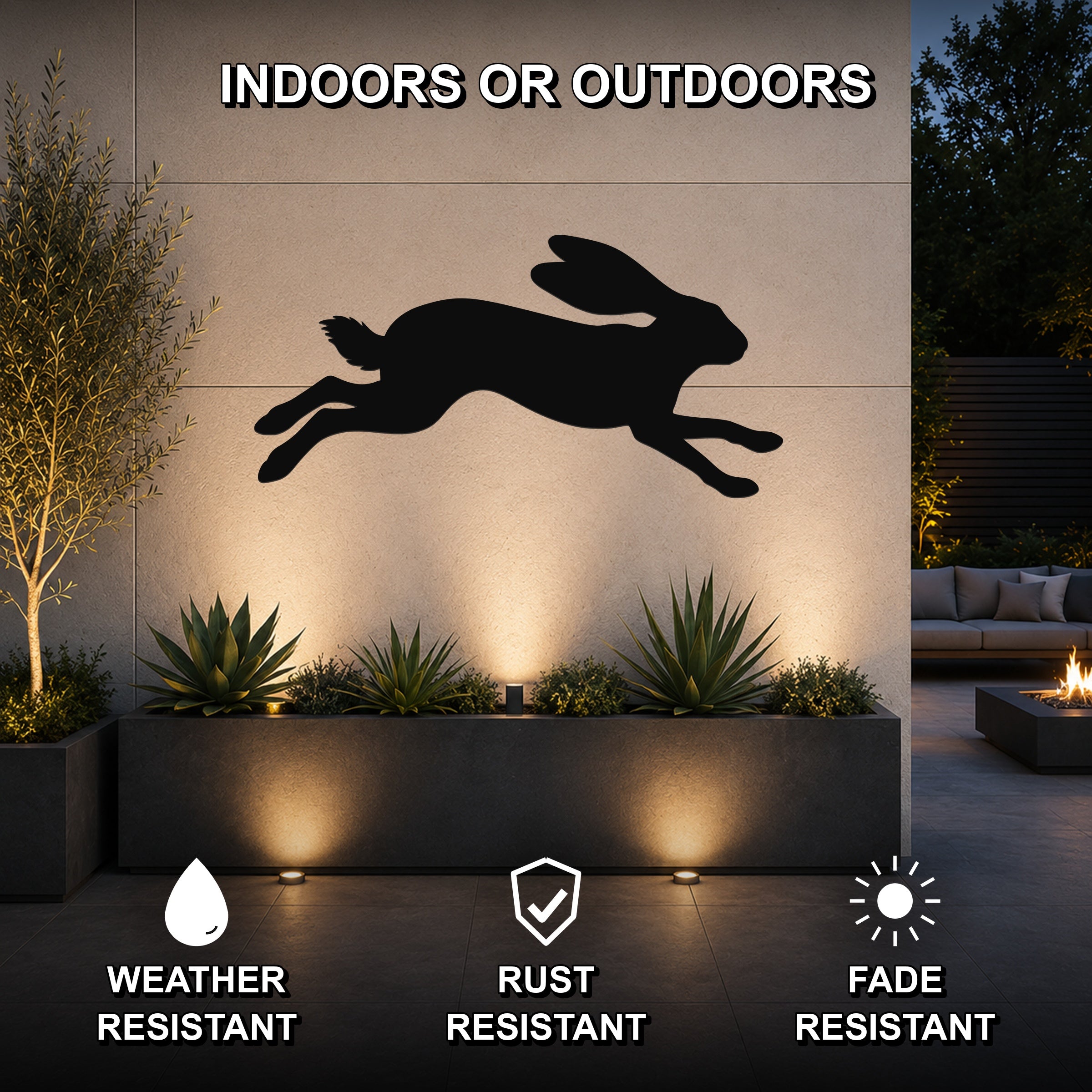 Jackrabbit Metal Wall Art