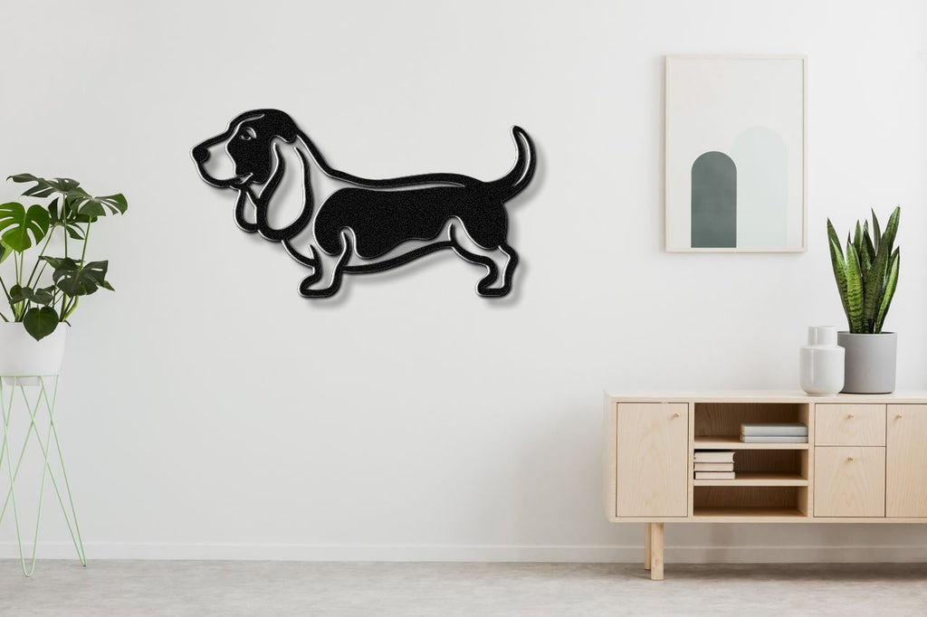 Basset Hound Metal Wall Art
