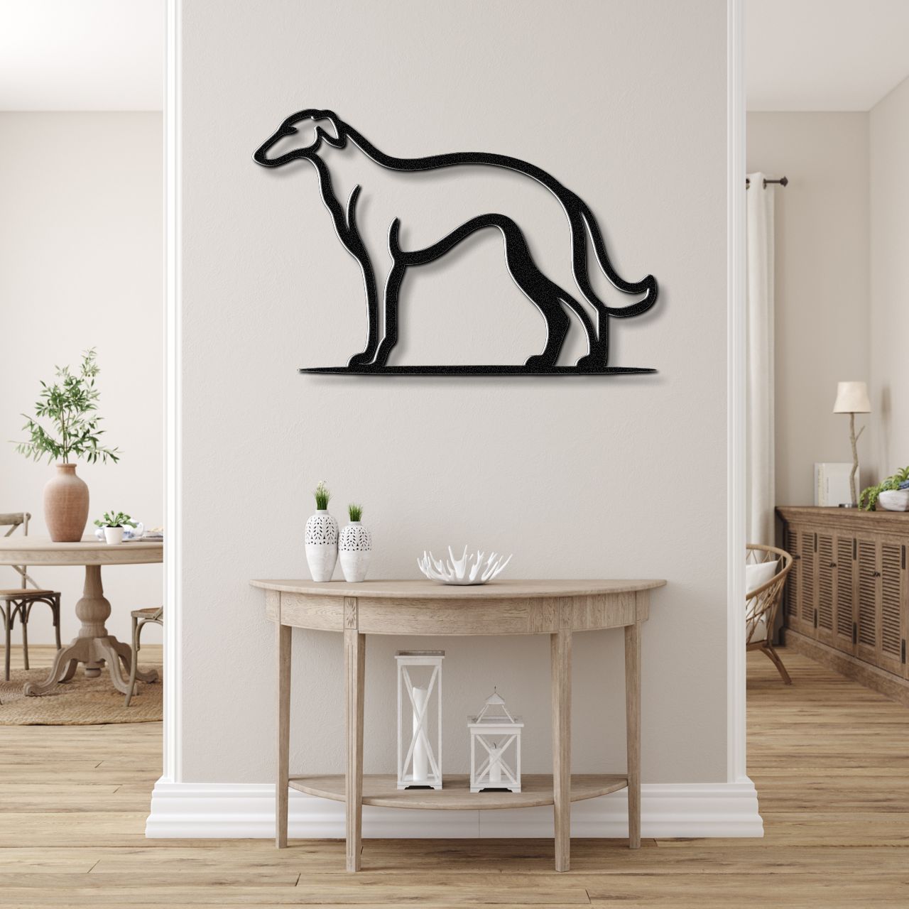Borzoi Dog Metal Wall Art