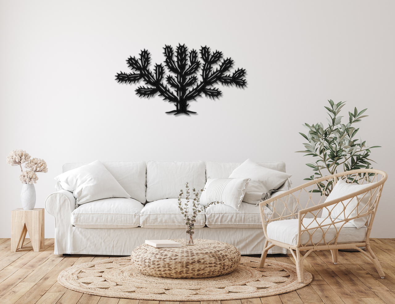 Cholla Cactus Metal Wall Art