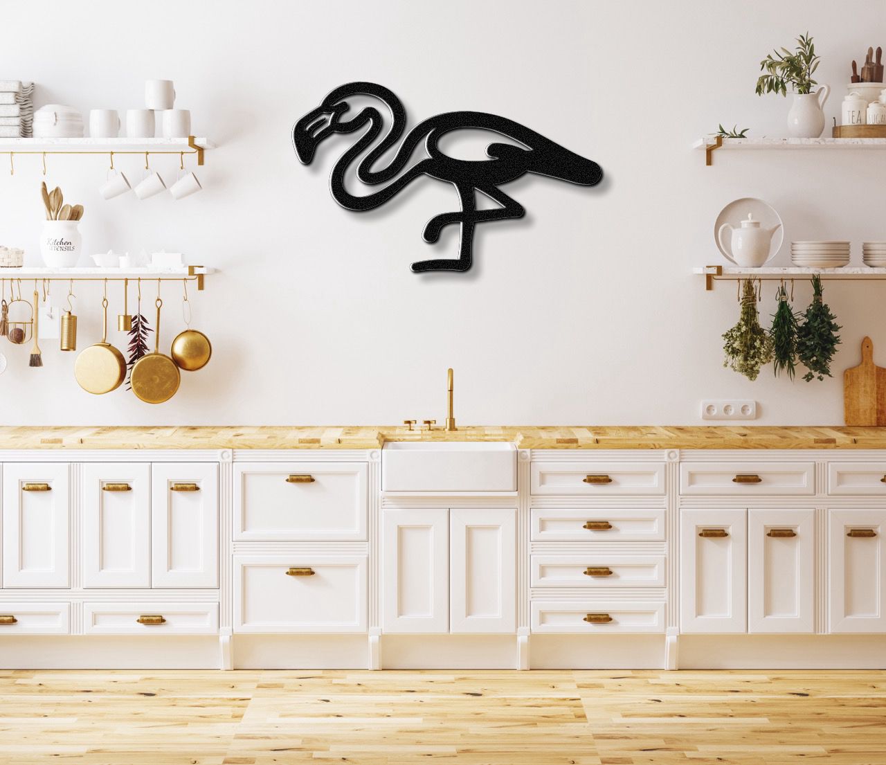 Flamingo Metal Wall Art