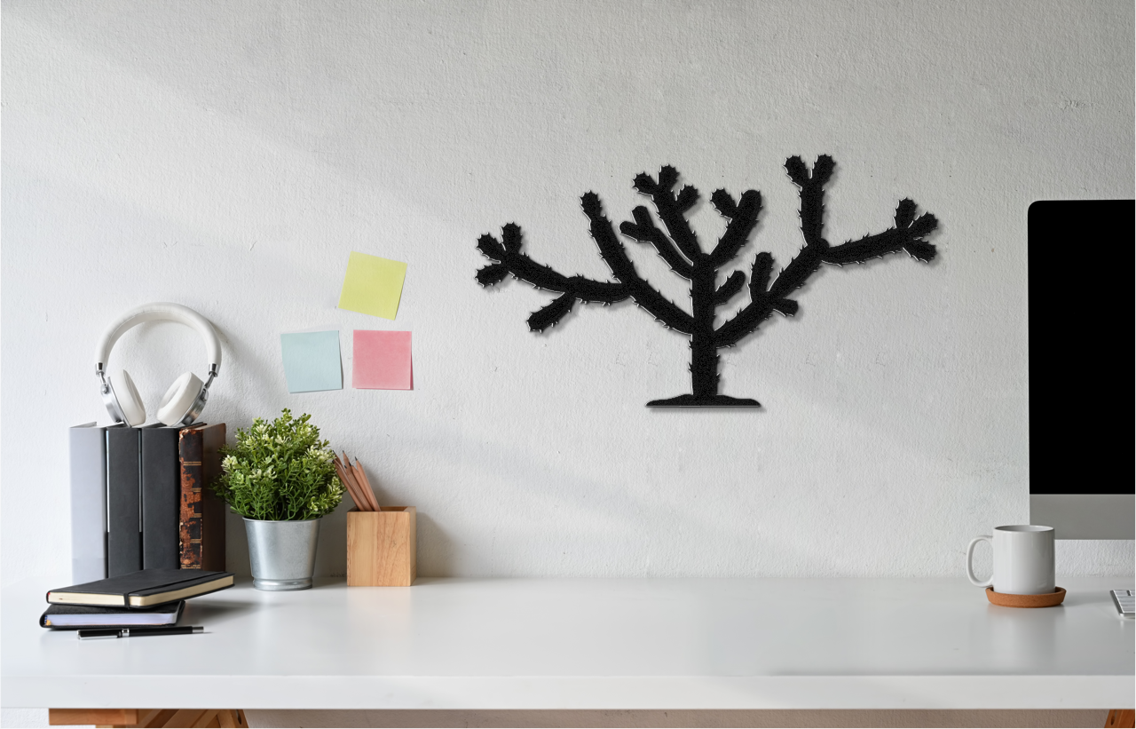 Cholla Cactus Metal Wall Art