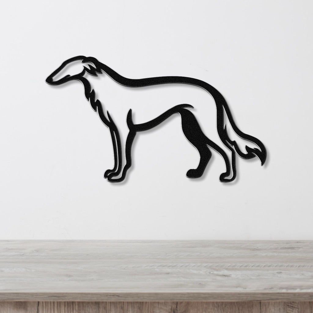 Borzoi Dog Metal Wall Art