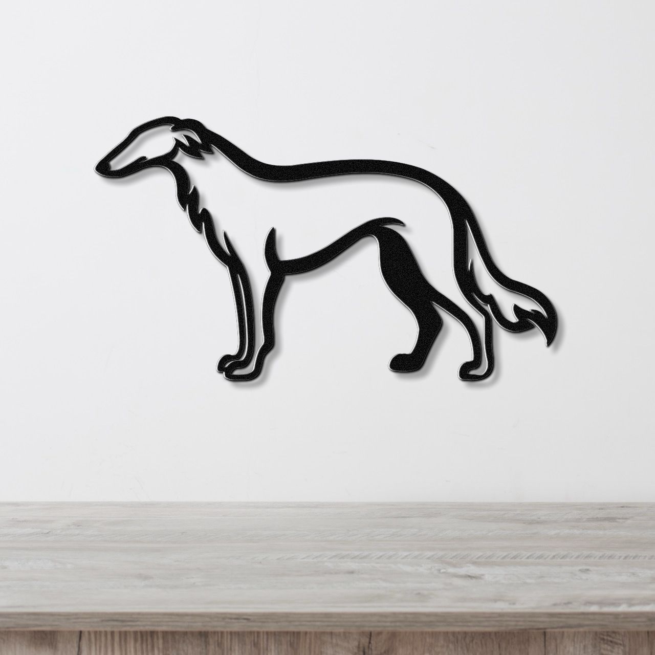 Borzoi Dog Metal Wall Art