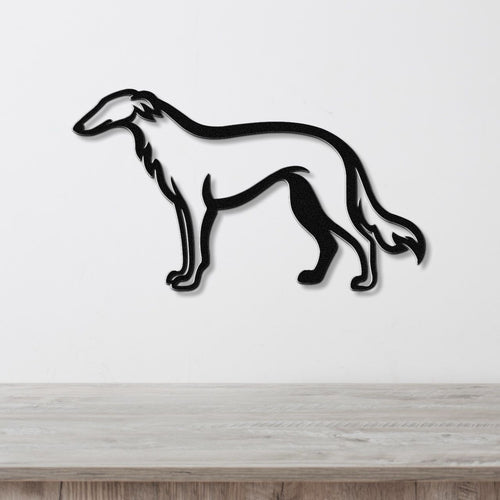 Borzoi Dog Metal Wall Art