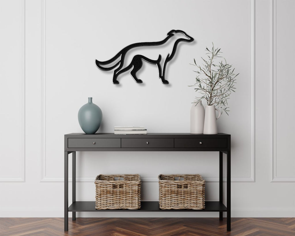 Borzoi Dog Metal Wall Art