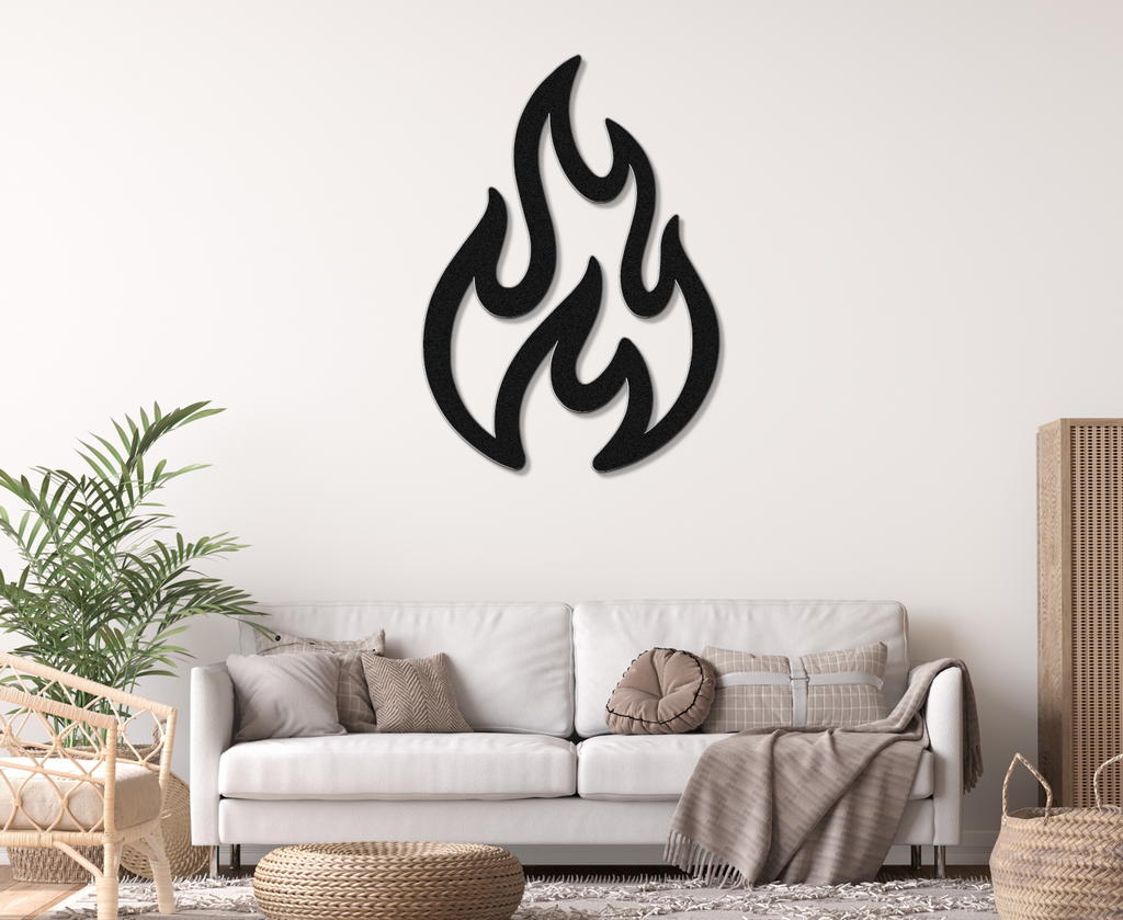 Abstract Fire Metal Wall Art