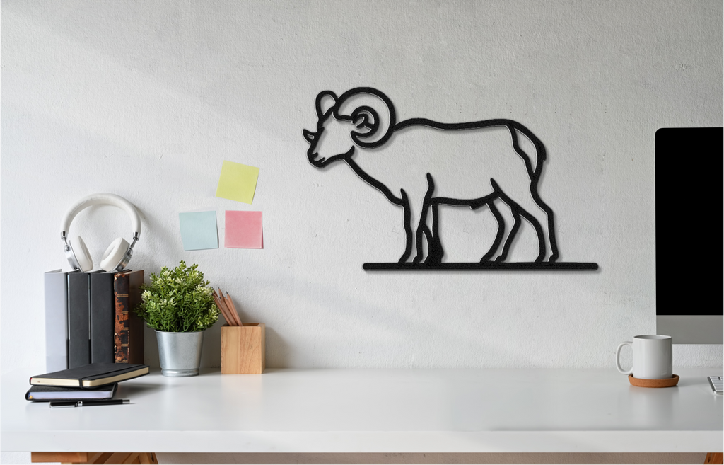 Bighorn Sheep Metal Wall Art