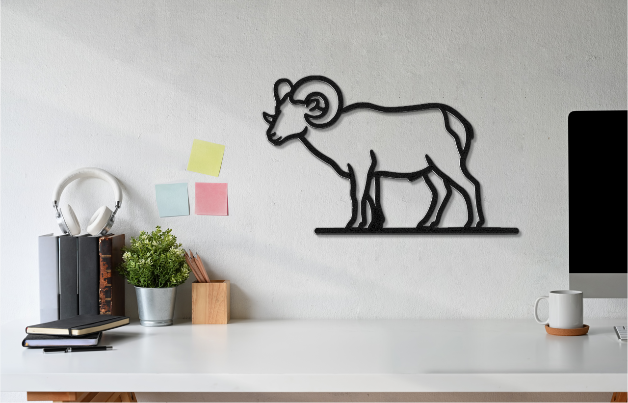 Bighorn Sheep Metal Wall Art