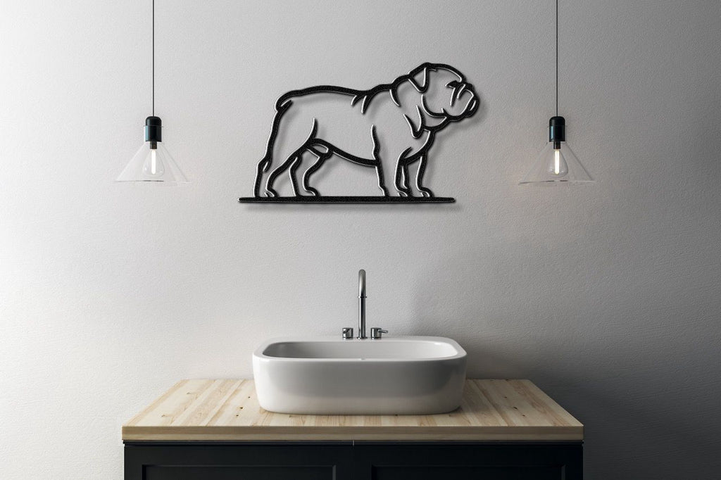 Bulldog Metal Wall Art