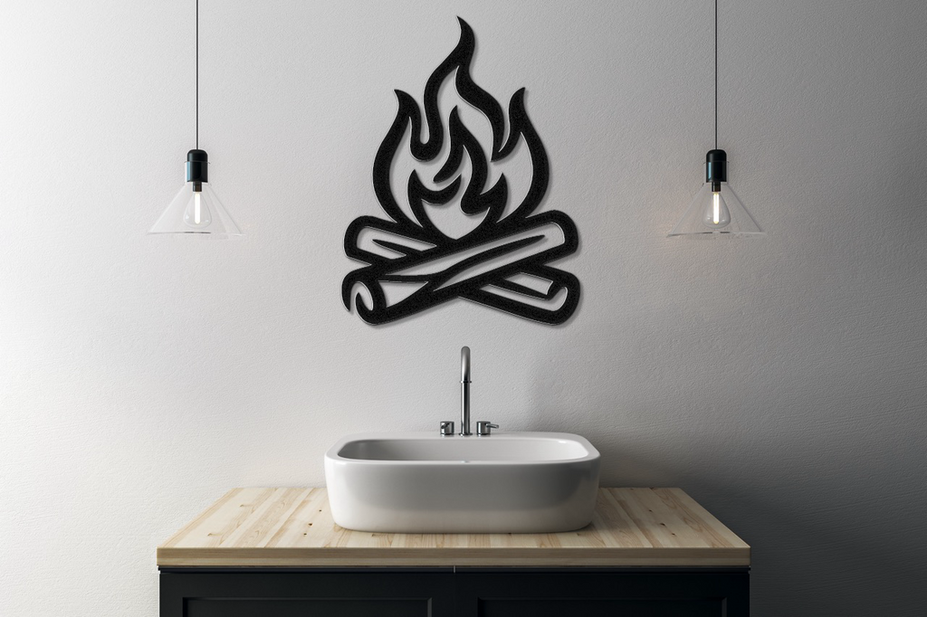 Campfire Metal Wall Art