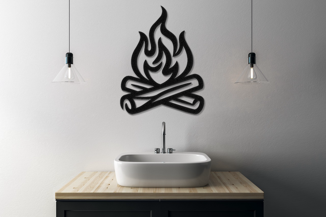 Campfire Metal Wall Art