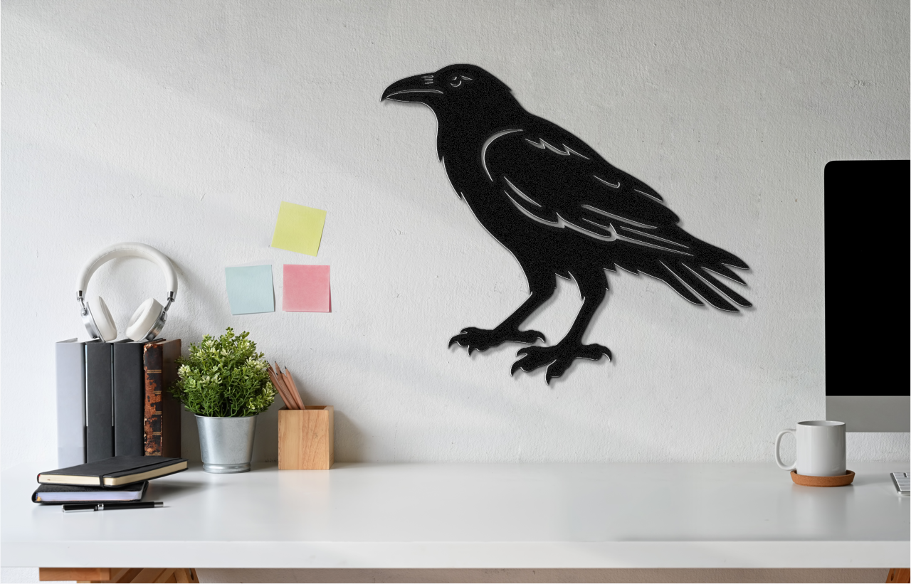 Raven Metal Wall Art
