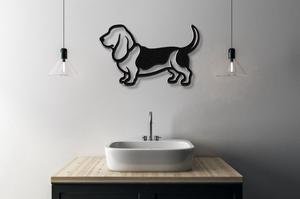 Basset Hound Metal Wall Art