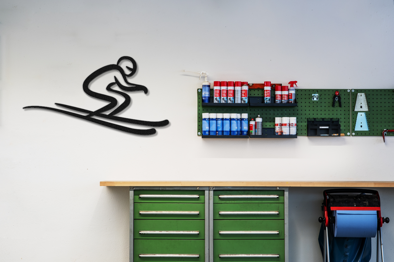 Skiing Metal Wall Art