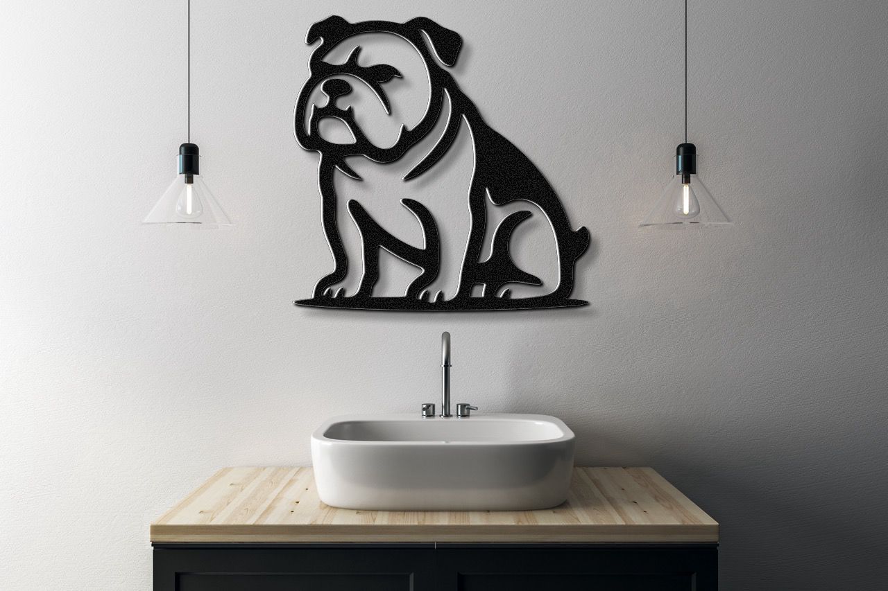 Bulldog Metal Wall Art