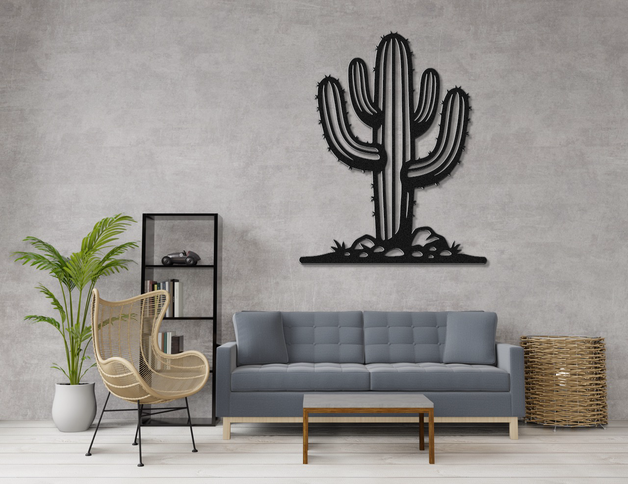 Saguaro Cactus Metal Wall Art