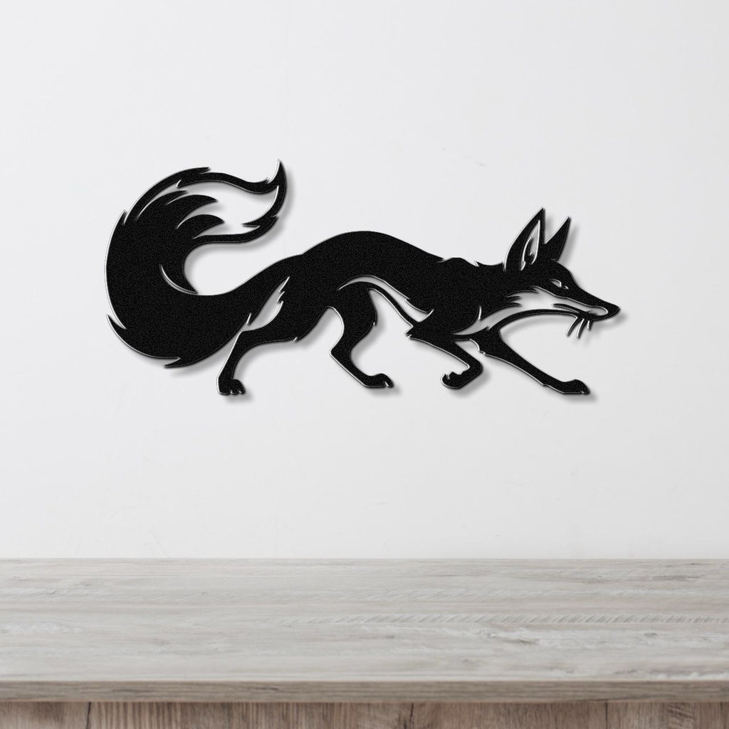 Sneaky Fox Metal Wall Art