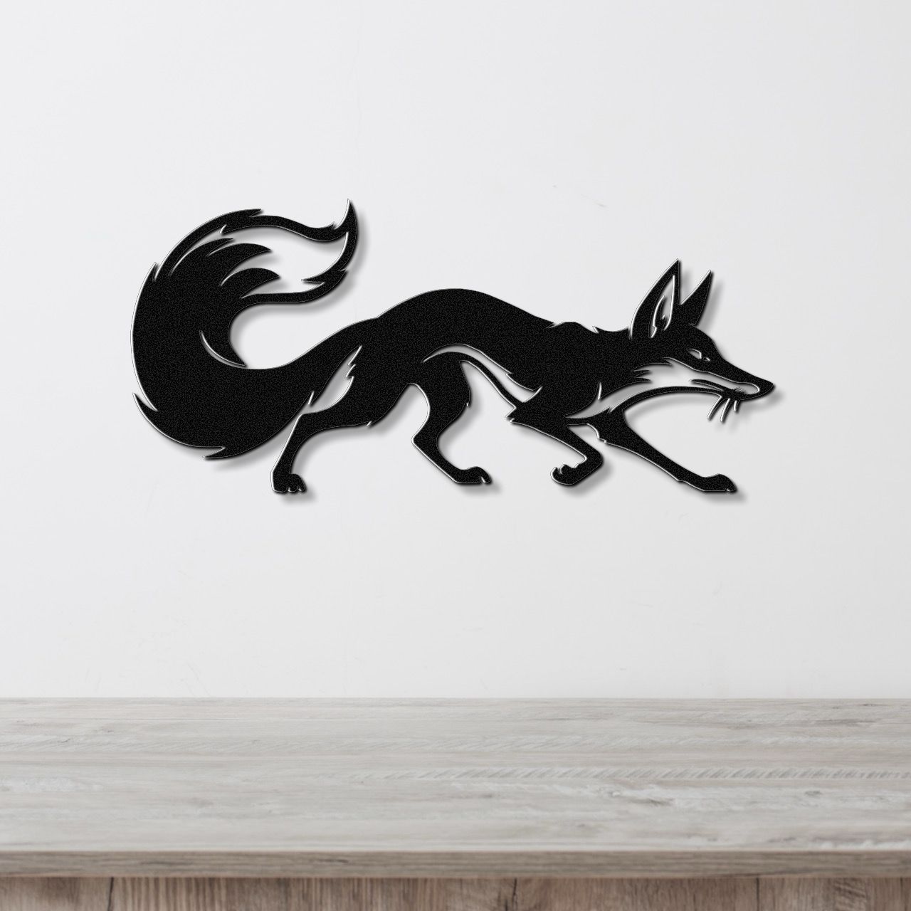 Sneaky Fox Metal Wall Art