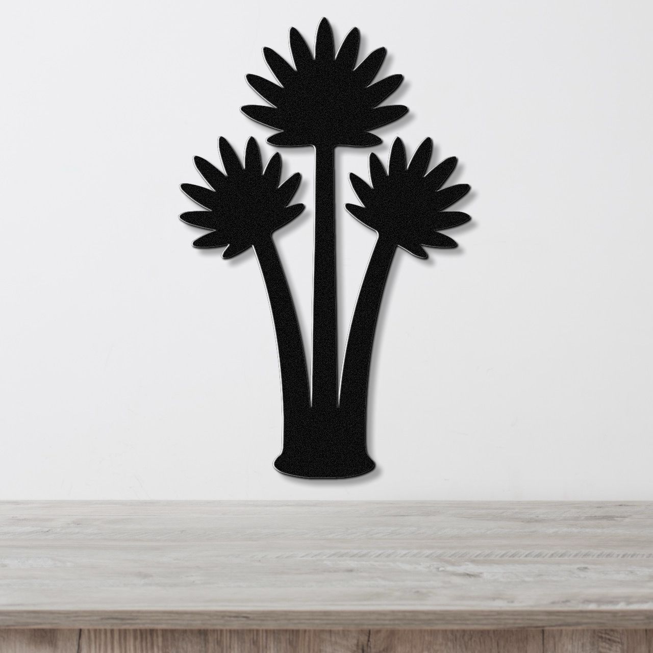 Fan Palm Tree Metal Wall Art