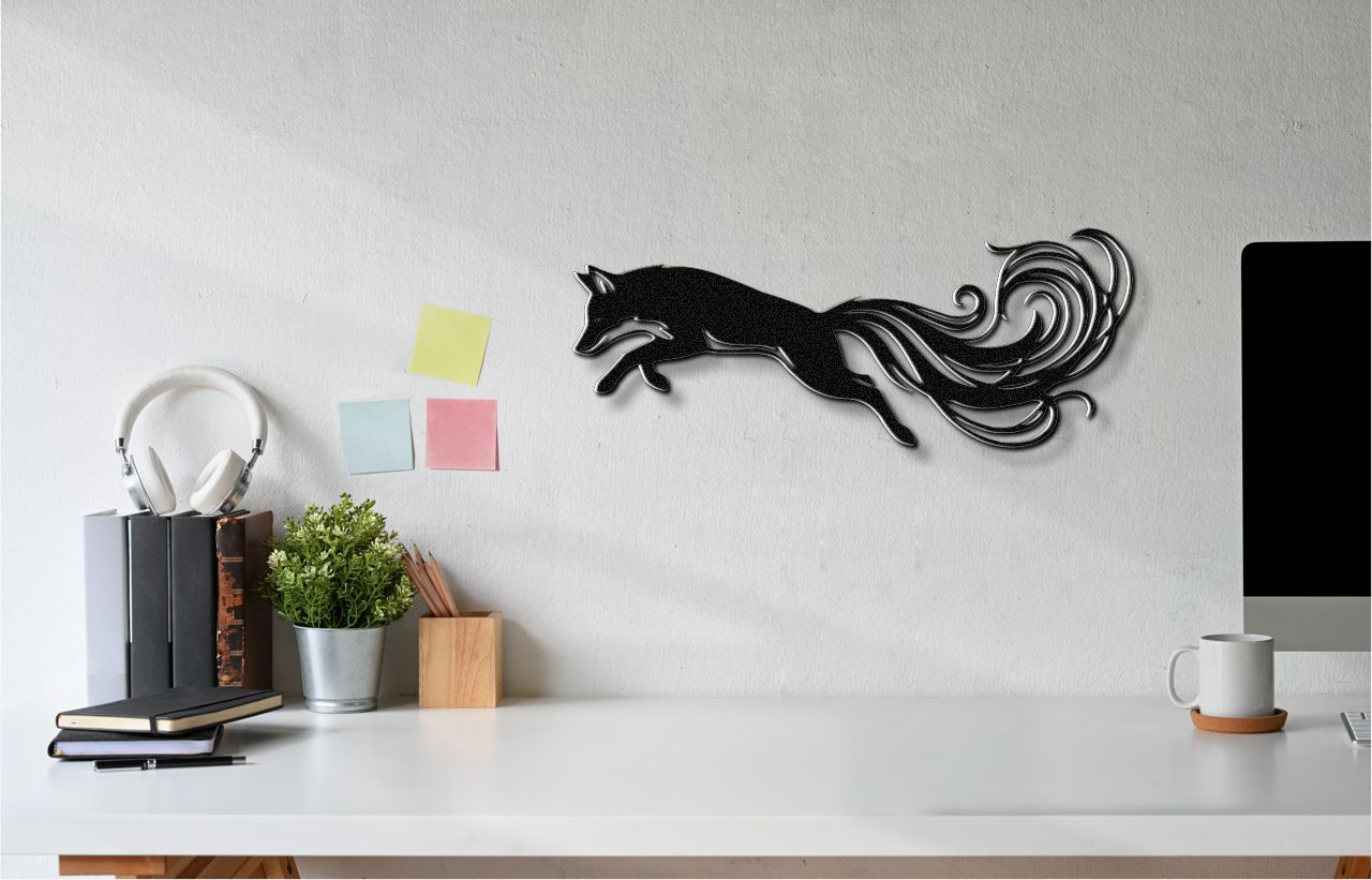 Sneaky Fox Metal Wall Art