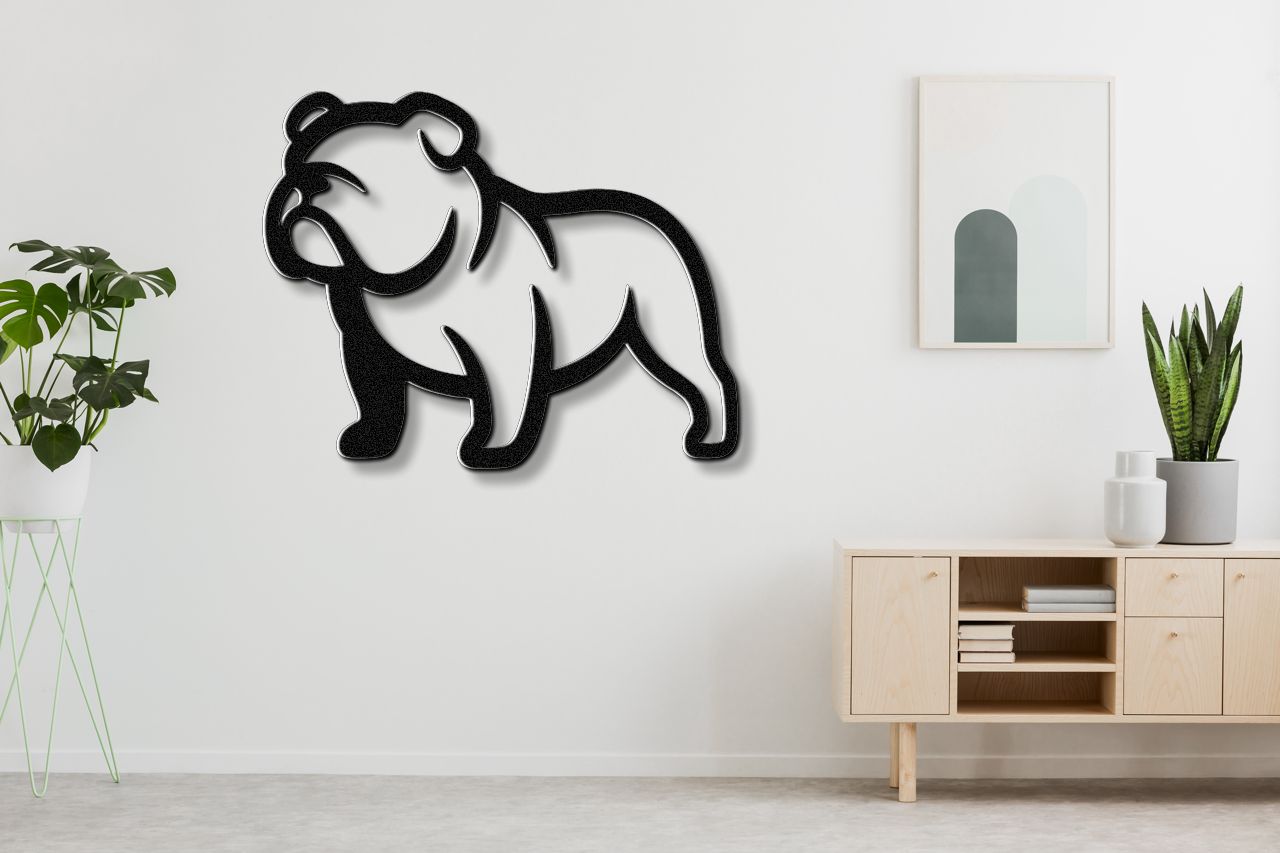Bulldog Metal Wall Art